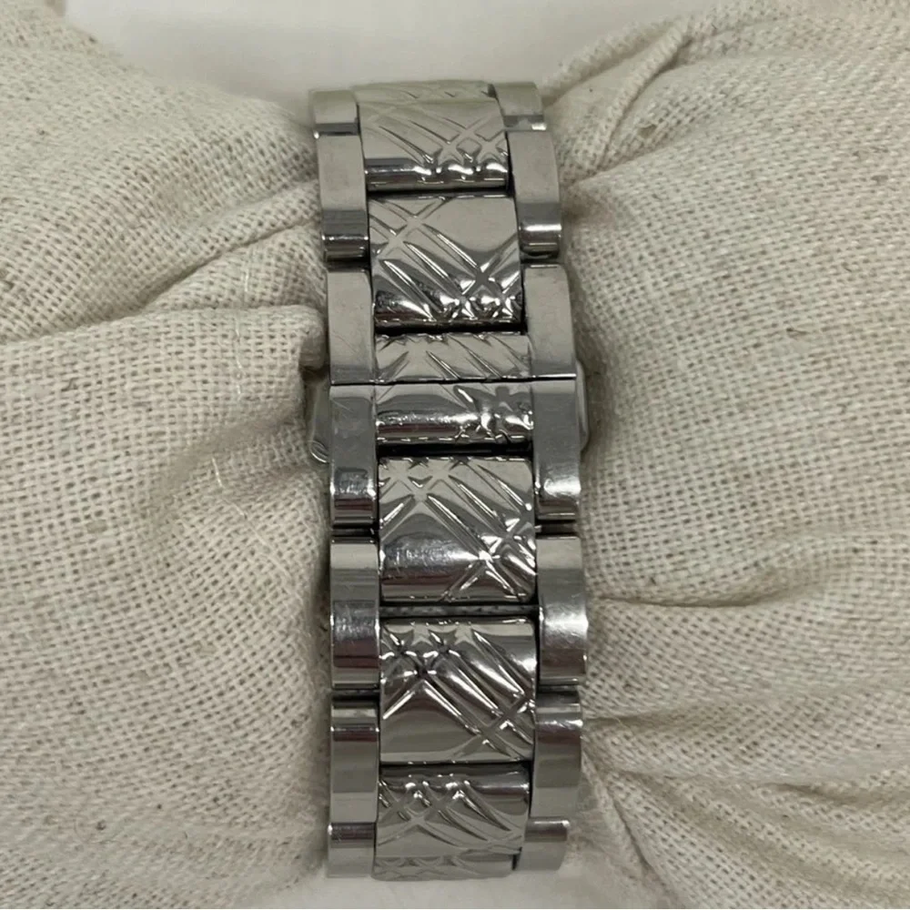 Burberry Silver Geometric Dial Watch